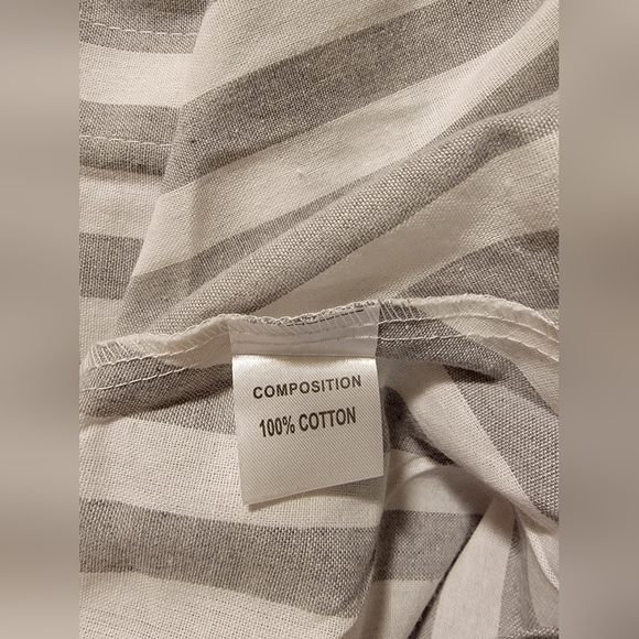 NEW! Casual Short Sleeve, Mini dress w/ Grey Strip and Pockets, Size Large - Picture 9 of 11